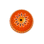 Hand-Carved Terracotta Ball T-Light Holder with Metal Stand