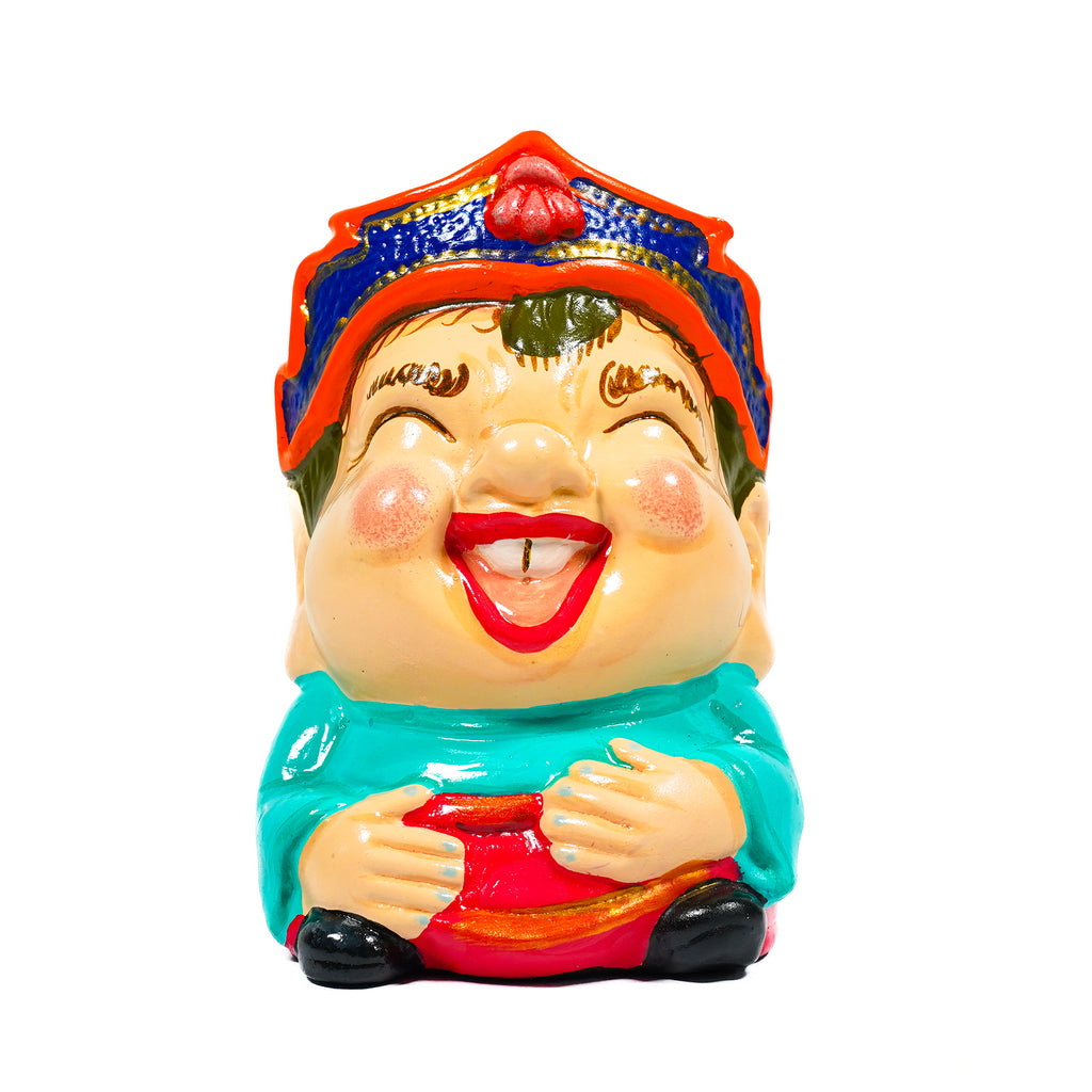 Set of 2 Ceramic Laughing Baby Piggy Banks