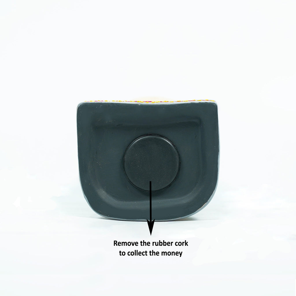 Laughing Buddha Clay Coin Bank – Handcrafted Earthenware
