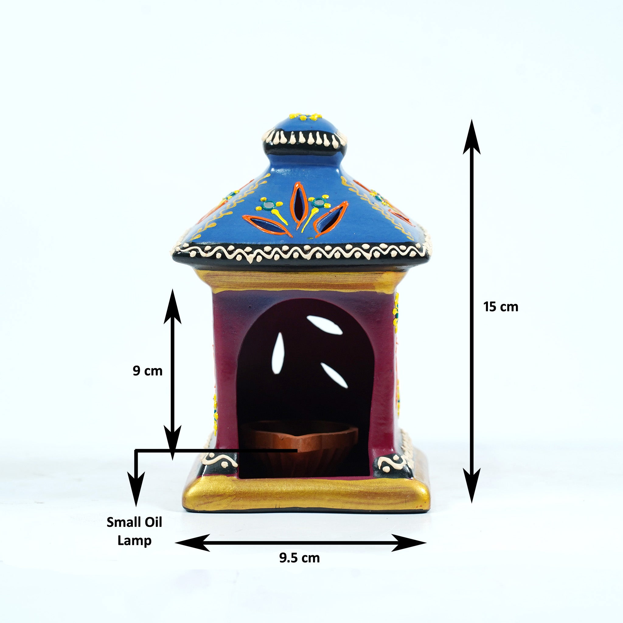 Decorative Terracotta Oil Lamp Enclosure