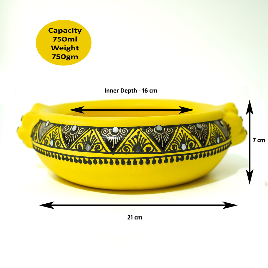 Decorative Handmade Flower Urli Bowl | Flower Pot - 750ml