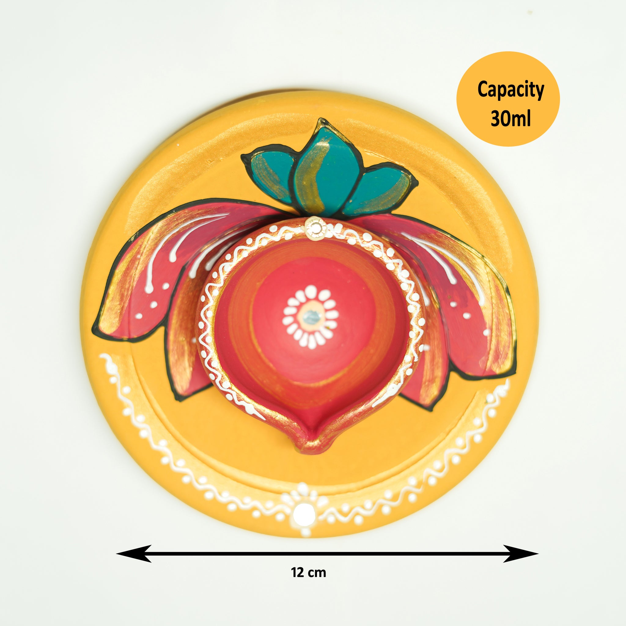 Pooja Plate Diya | Oil Lamp | Agal Set Of 2