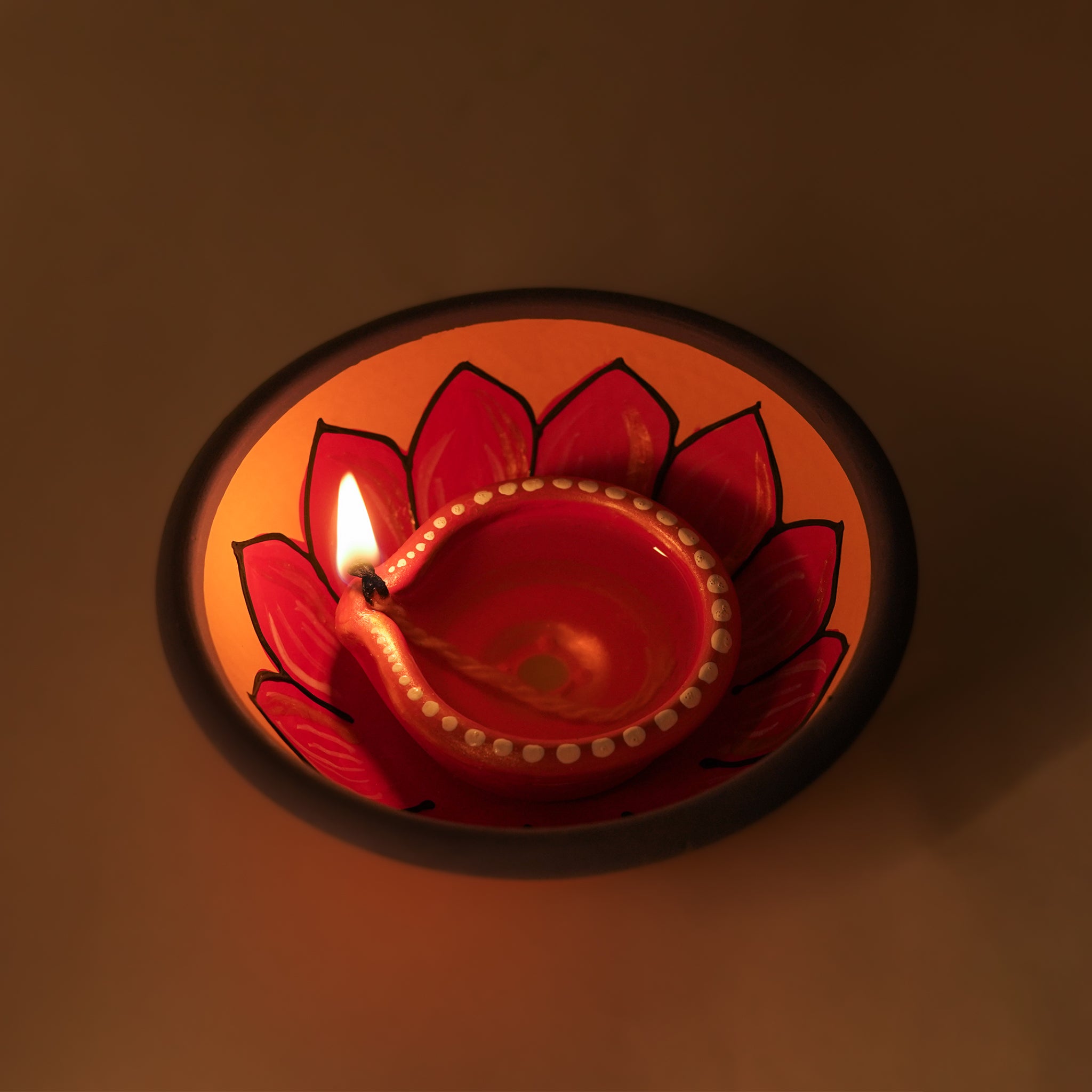 Pooja Bowl Diya | Oil Lamp | Agal Set Of 2