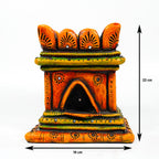 Handcrafted Terracotta Tulasi Planter – Traditional Temple Design