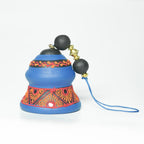 Handcrafted Terracotta Hanging Bells – Set of 3 (Yellow, Blue & Orange)