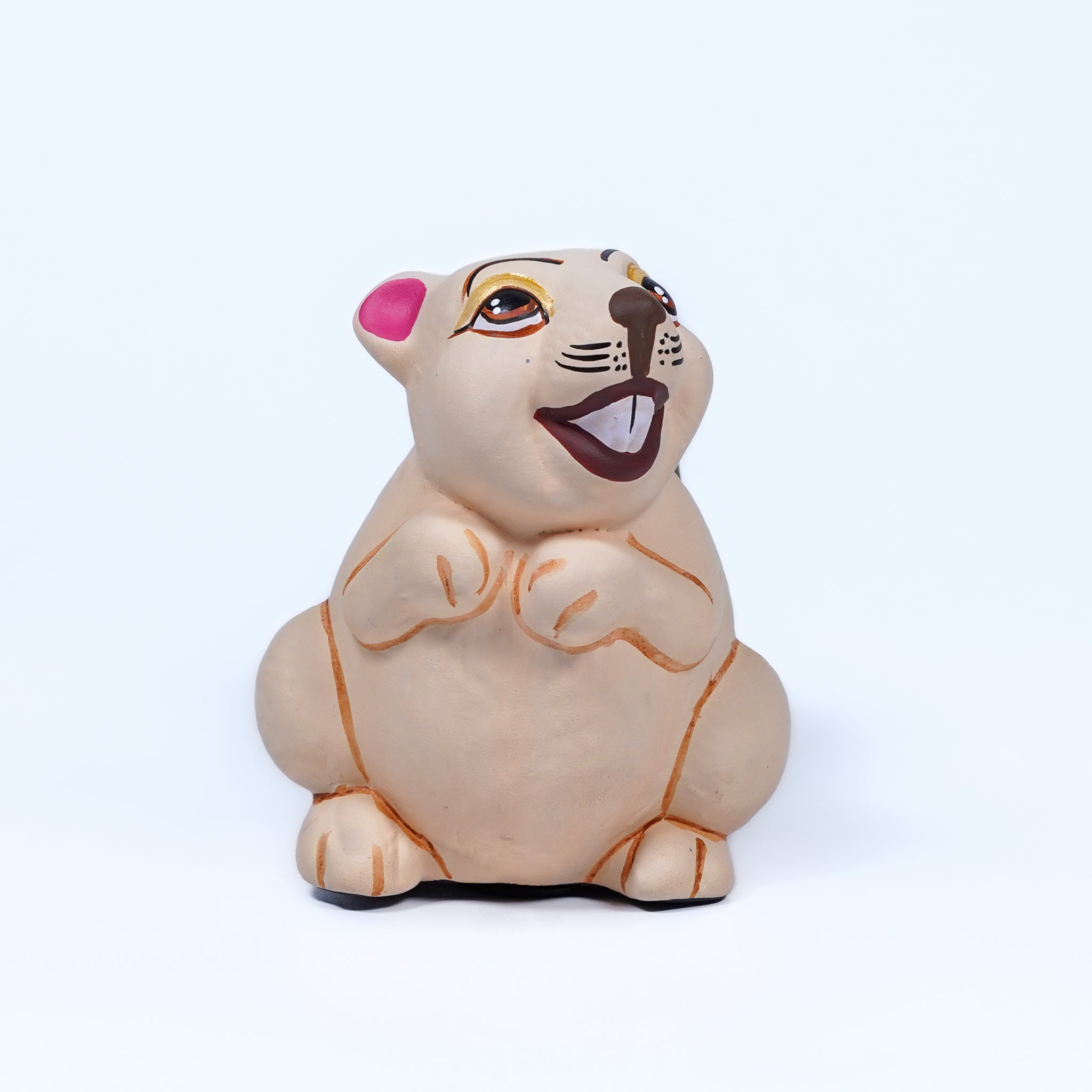 Smiley Squirrel Ceramic Coin Bank – Handcrafted Woodland Charm
