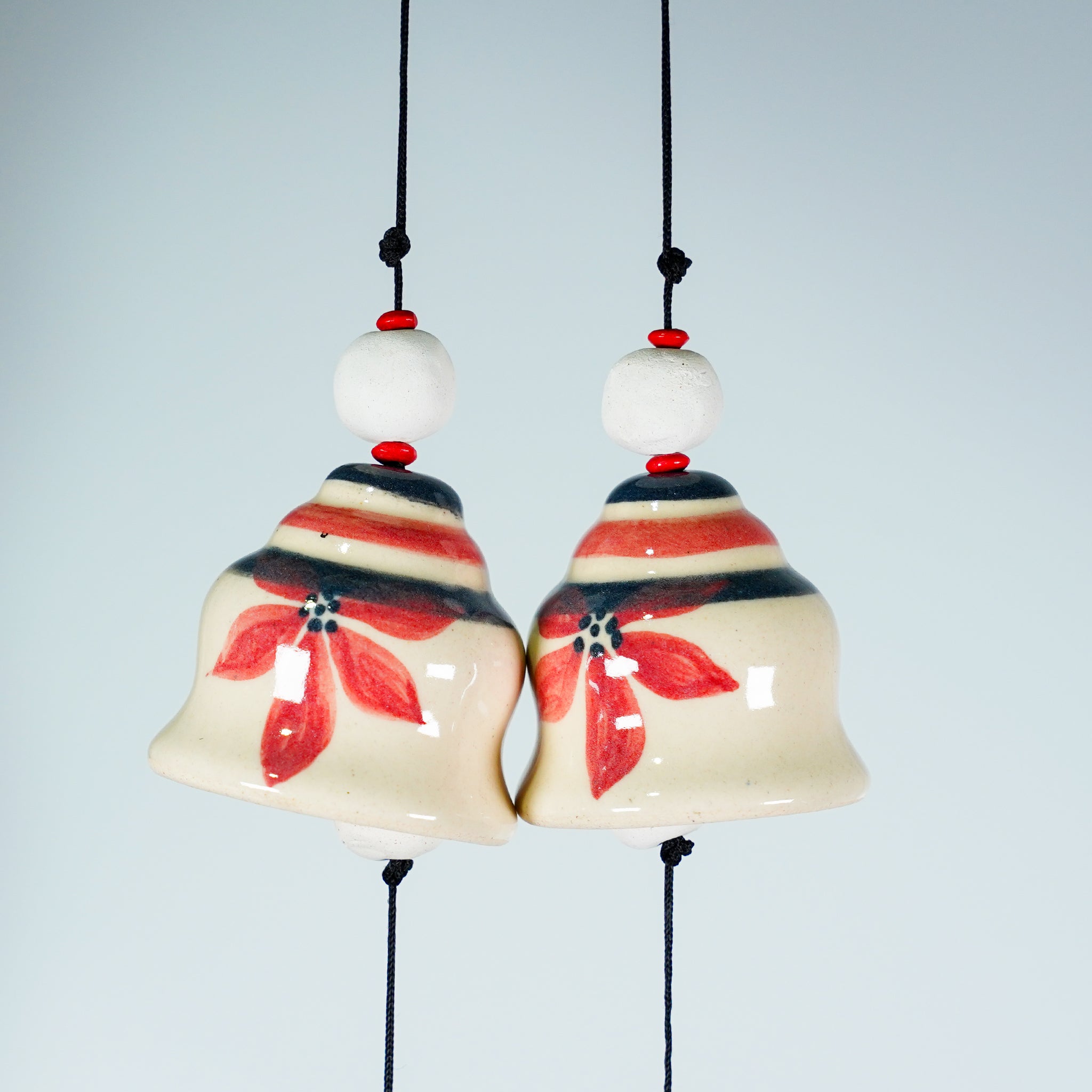 Artisan Ceramic Bell thoranum with Birds – Garden & Balcony Hanging Ornament