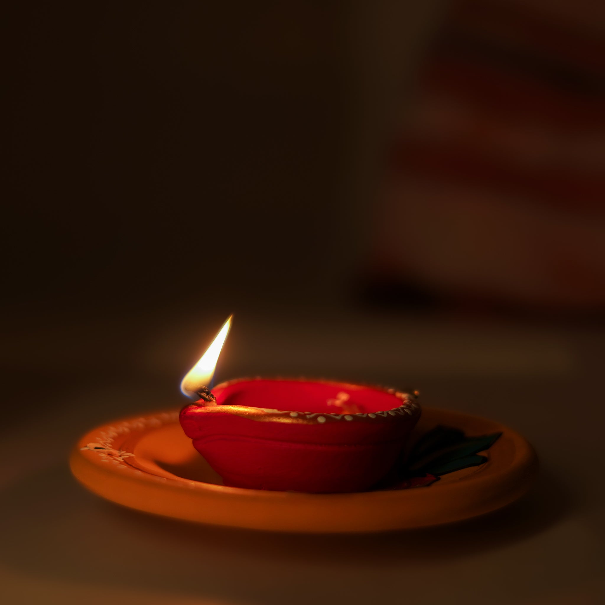 Pooja Plate Diya | Oil Lamp | Agal Set Of 2