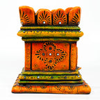 Handcrafted Terracotta Tulasi Planter – Traditional Temple Design