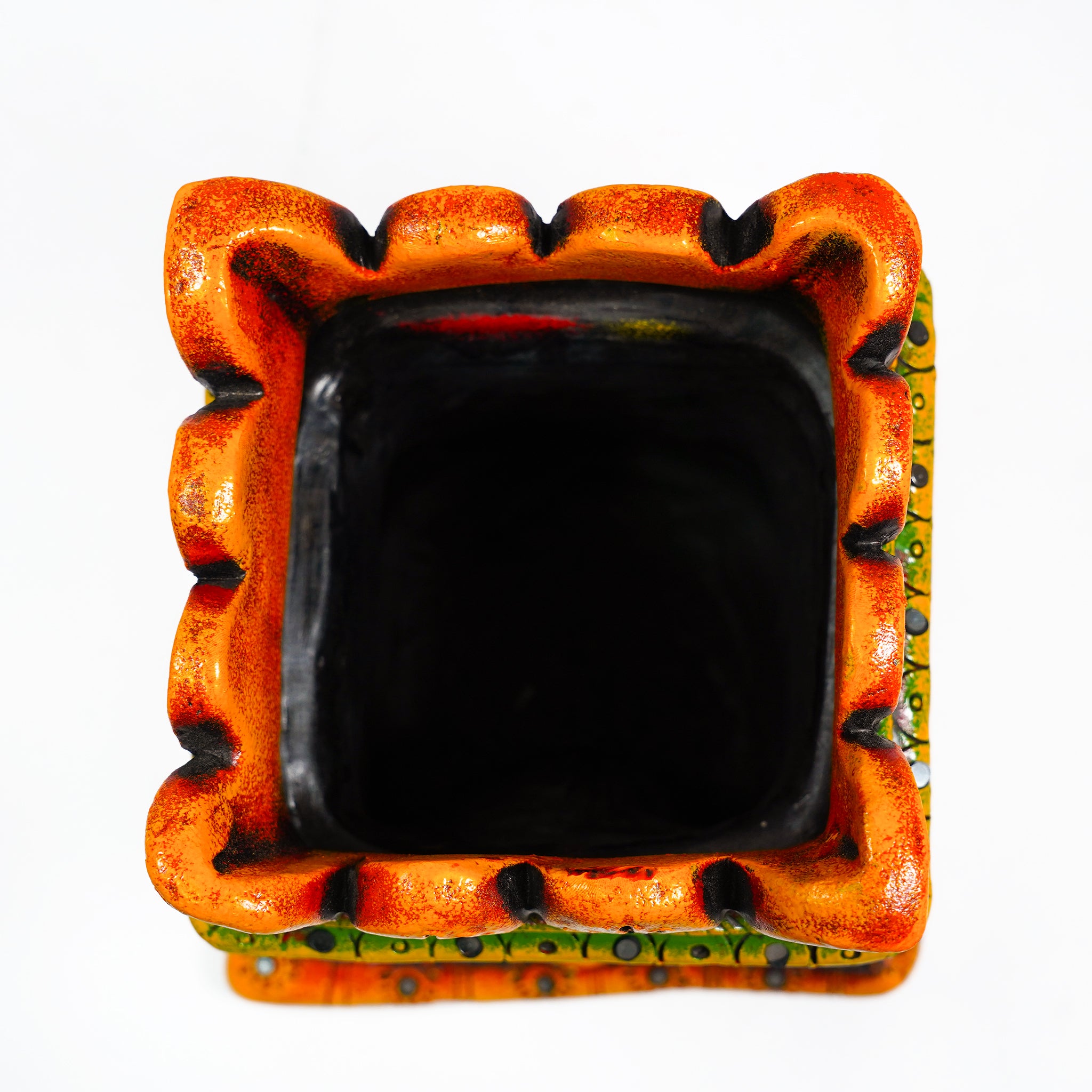 Handcrafted Terracotta Tulasi Planter – Traditional Temple Design