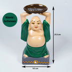 Laughing Buddha Clay Coin Bank – Handcrafted Earthenware