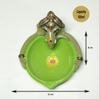 Pooja Multi Colour Ganesh Agal | Diya | Oil Lamp Set Of 2
