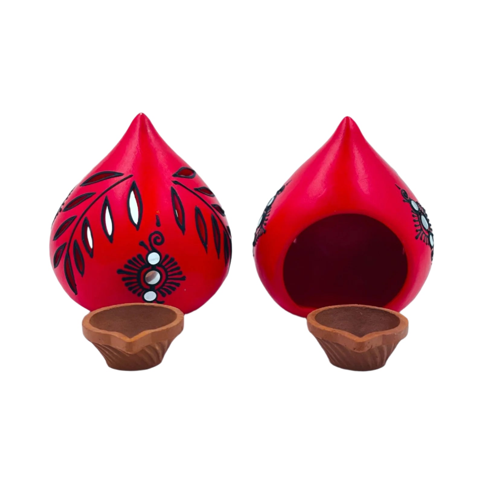 Coconut Diya Lamp Set of 2 | Tealight | Oil Lamps for Puja