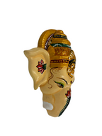 Wall Hanging Ganesha Lord Vinayagar head statue (Multi Colour, Medium)