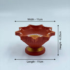 Handmade Terracotta Navarasa 9-Face Agal/Diya (Set of 2)