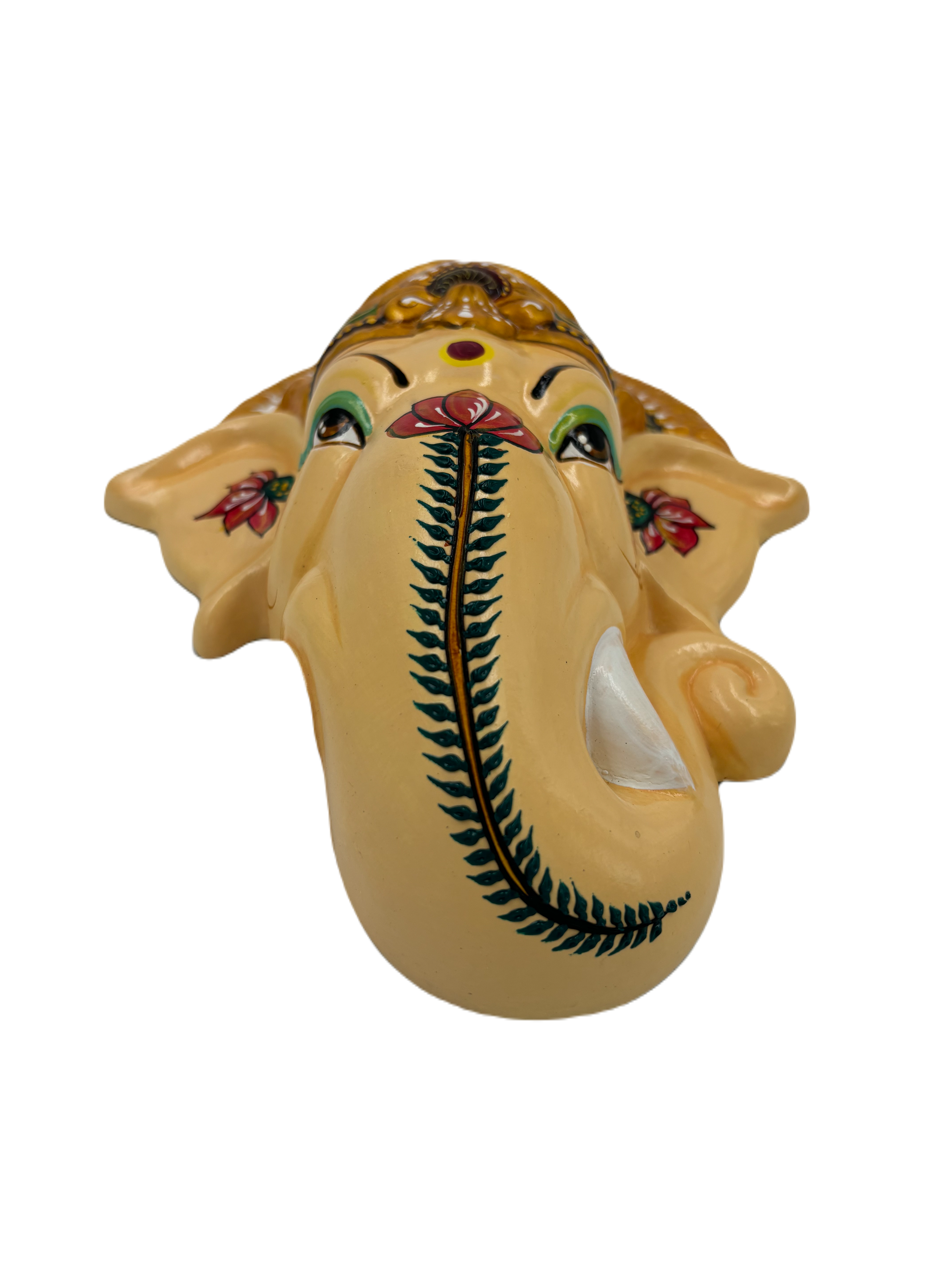 Wall Hanging Ganesha Lord Vinayagar head statue (Multi Colour, Big)