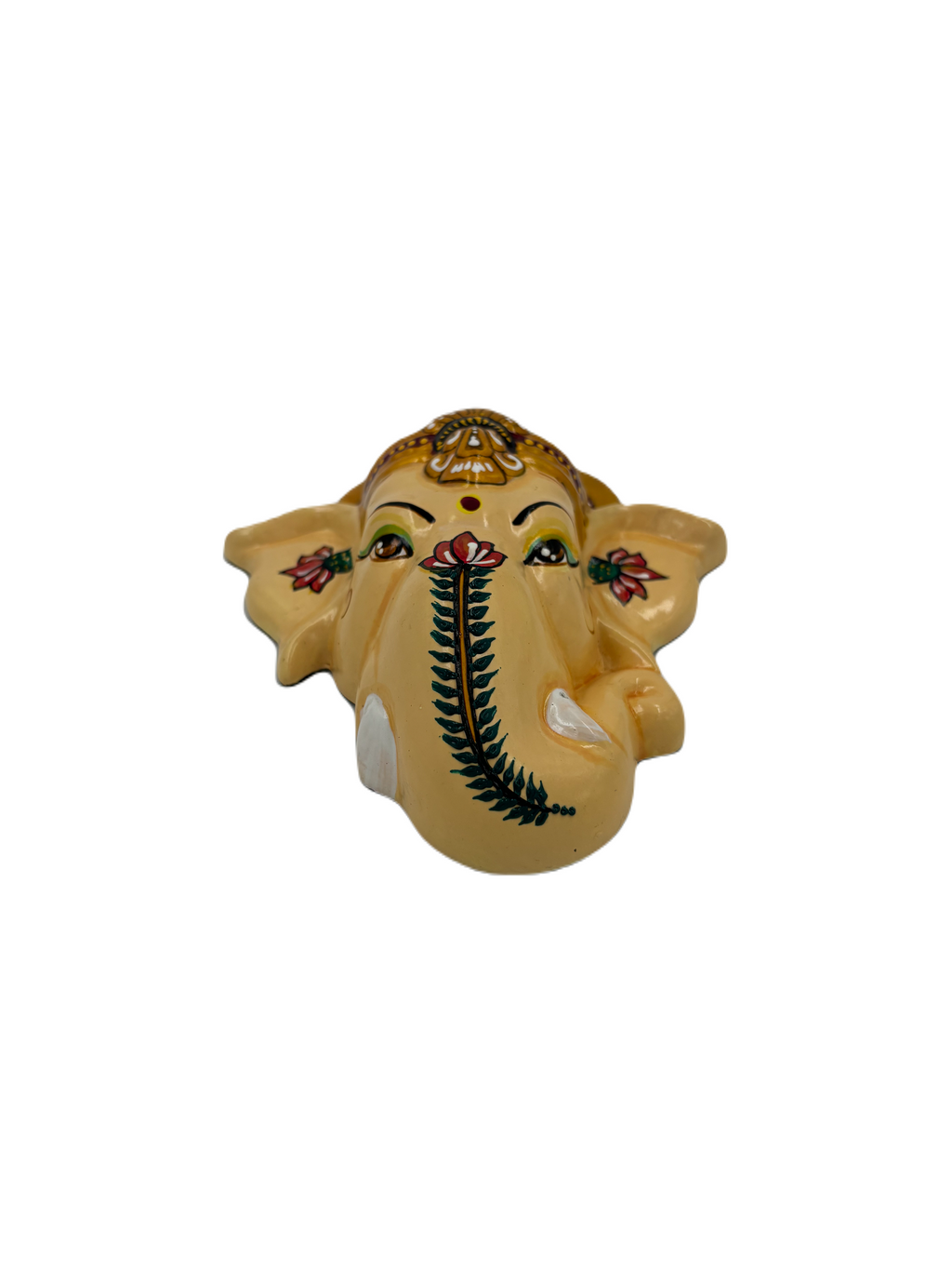 Wall Hanging Ganesha Lord Vinayagar head statue (Multi Colour, Medium)