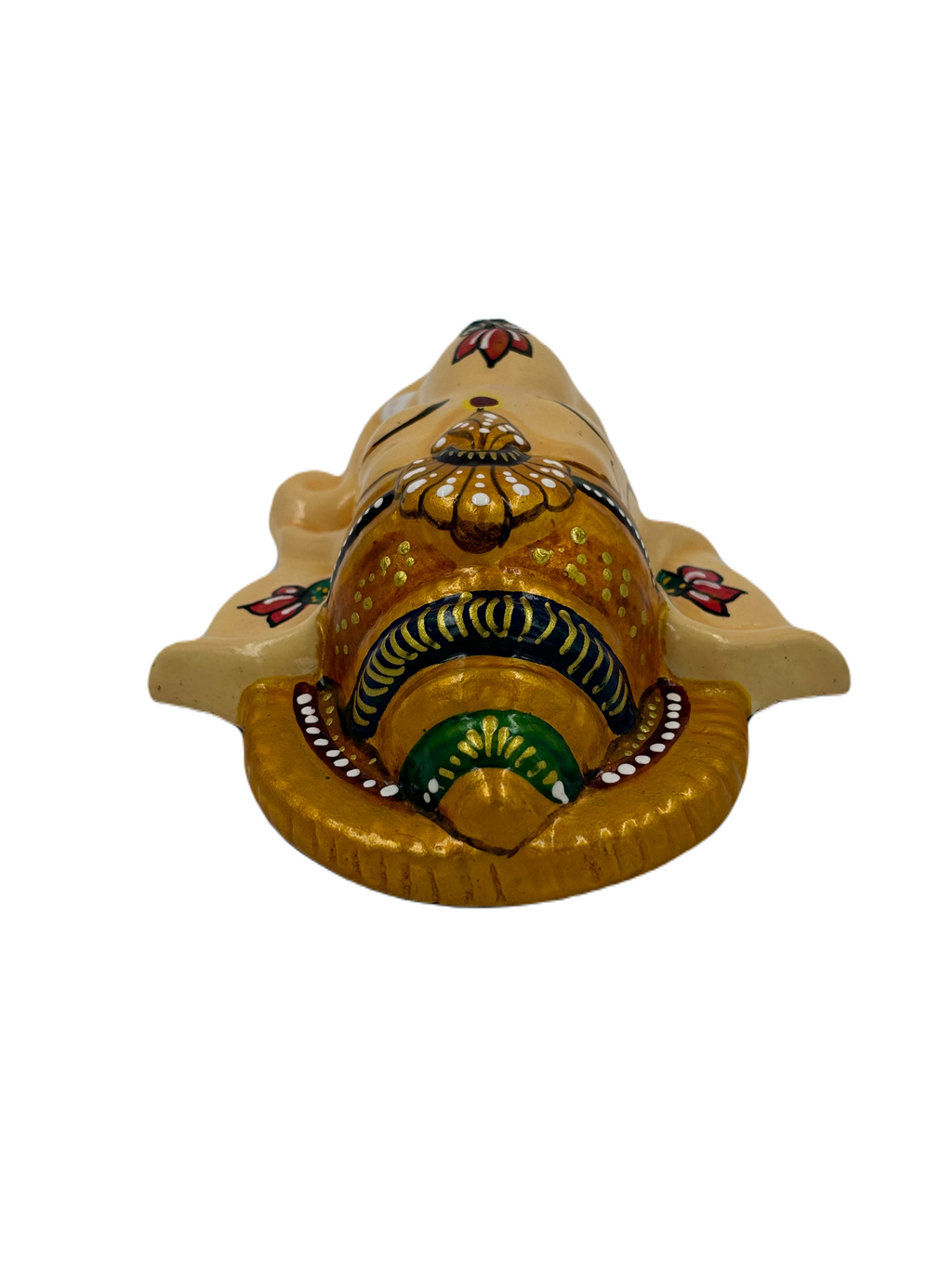 Wall Hanging Ganesha Lord Vinayagar Head Statue (Multi Colour, Small)