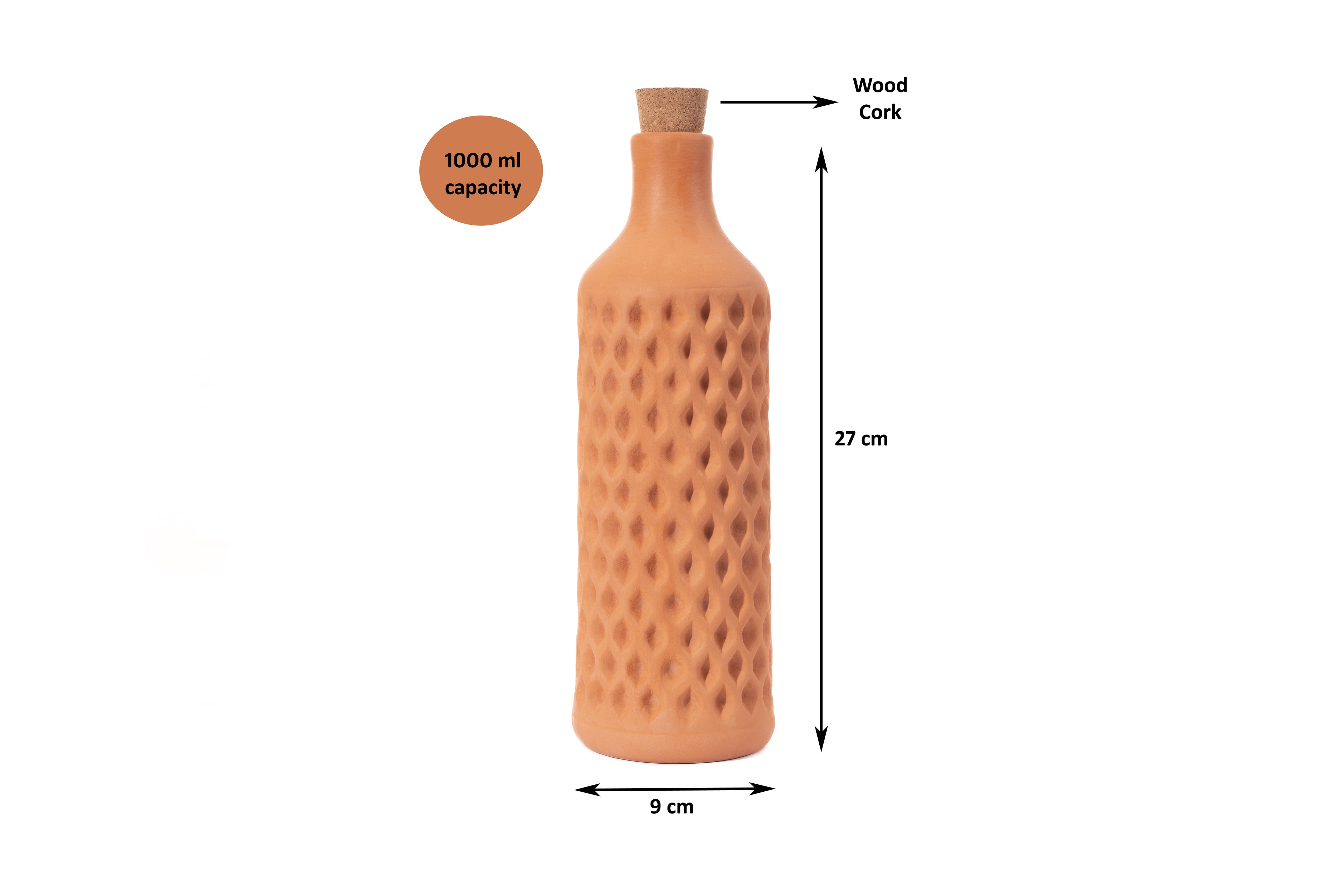 Terracotta Hydroponic Water Bottle