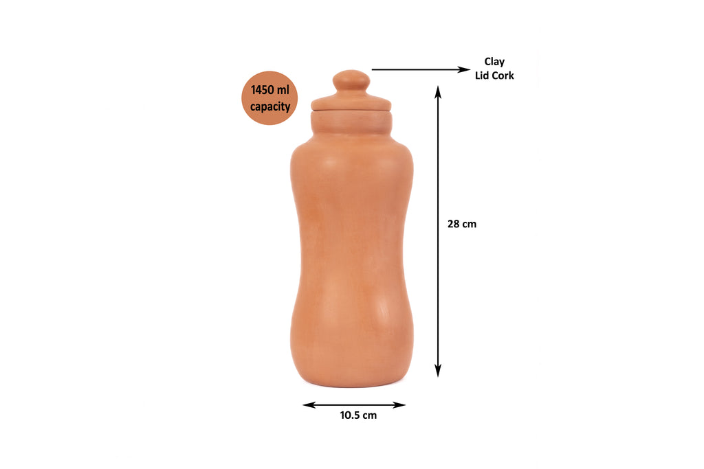 Terracotta Lid Water Bottle 1450ml