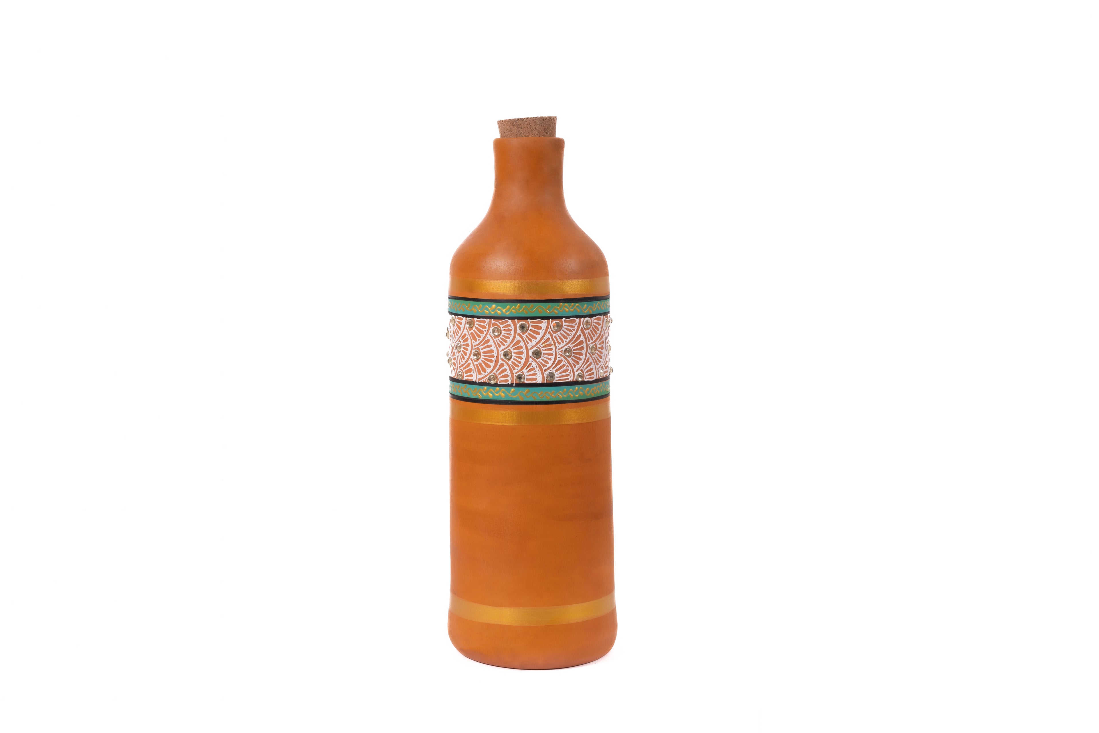 Terracotta Water Bottle With Tumbler 1000ml