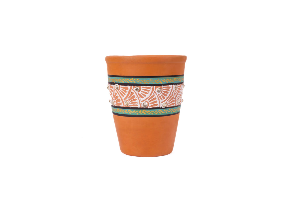 Terracotta Water Bottle With Tumbler 1000ml