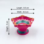 Handmade Terracotta 5-Face Diya (Set of 2)