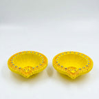 Handmade Terracotta Thilak Agal/Diya (Set of 2 - Big)
