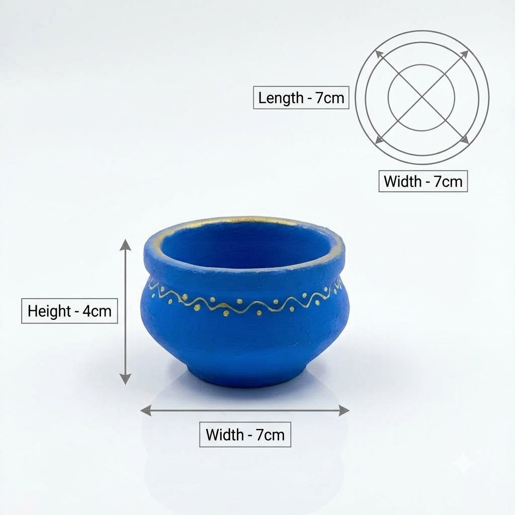 Handmade Terracotta Tea Light Candle Holders (Set of 4)
