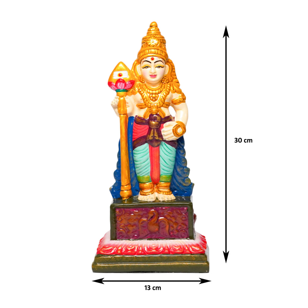 Handmade Earthenware Murugan Statue Hand painted