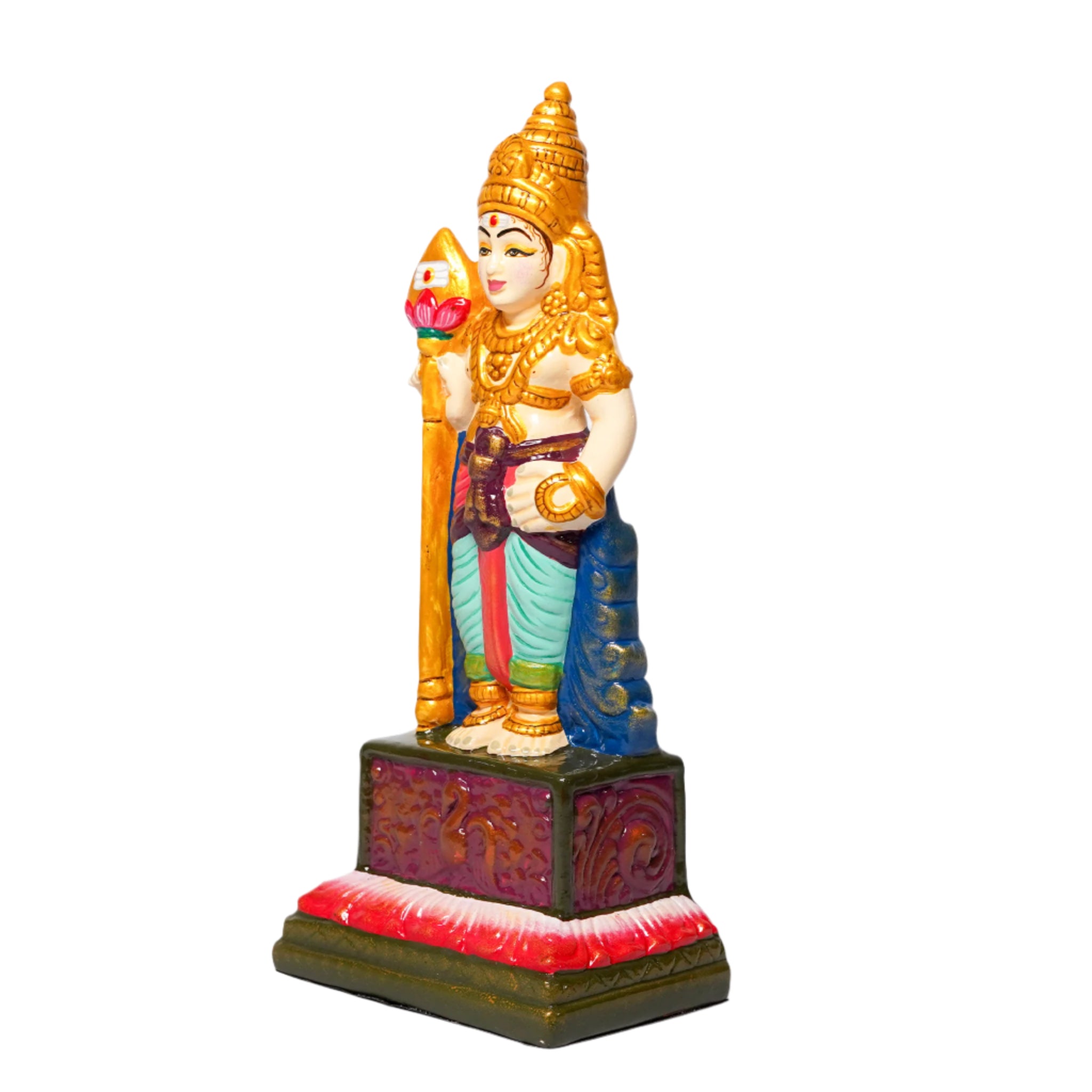 Handmade Earthenware Murugan Statue Hand painted