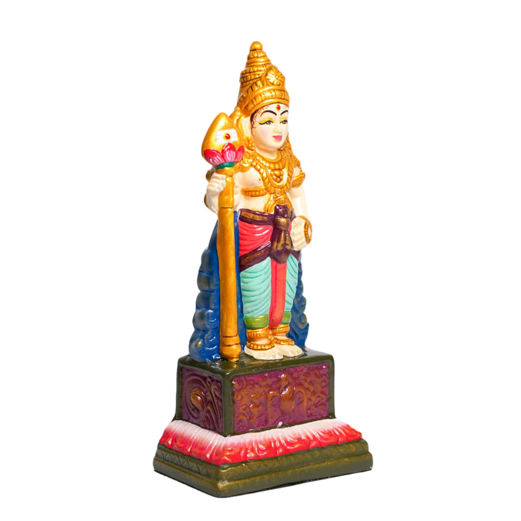 Handmade Earthenware Murugan Statue Hand painted