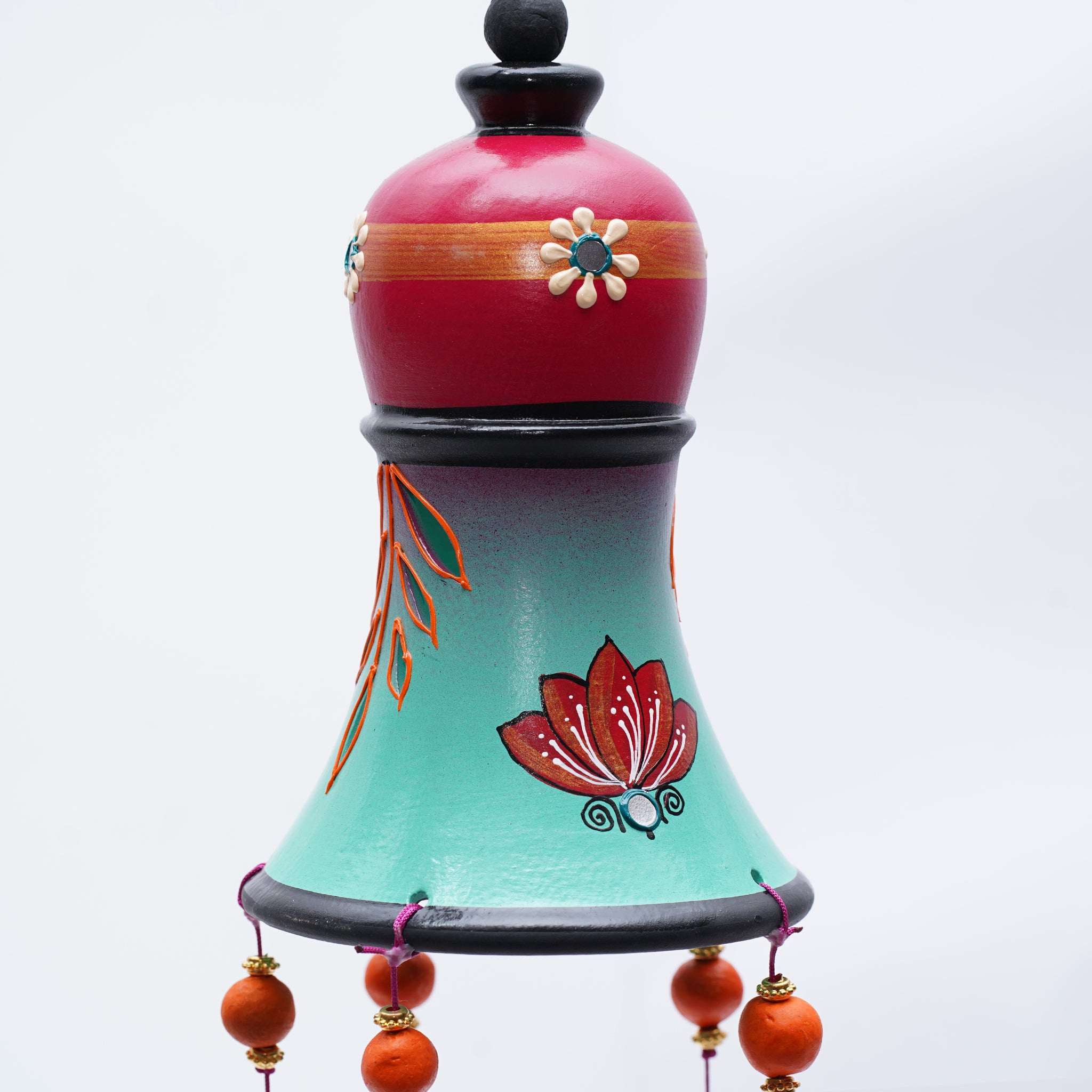 Lotus-Inspired Decorative Hanging Chime with Bells