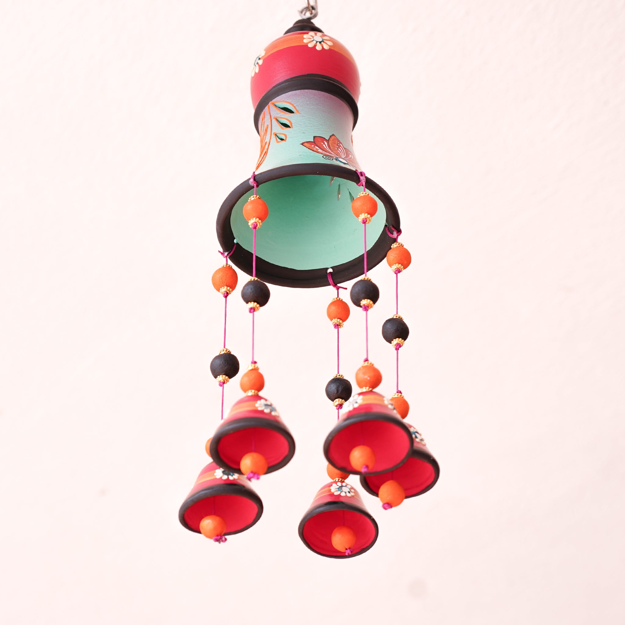 Lotus-Inspired Decorative Hanging Chime with Bells
