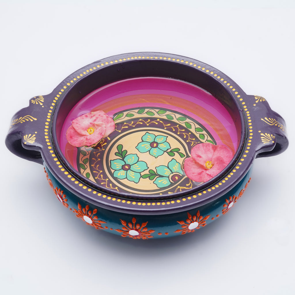 Decorative Handmade Flower Urli Bowl | Flower Pot - 600ml