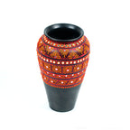 Traditional Kumhari Terracotta Vase – Hand-Painted Folk Motif