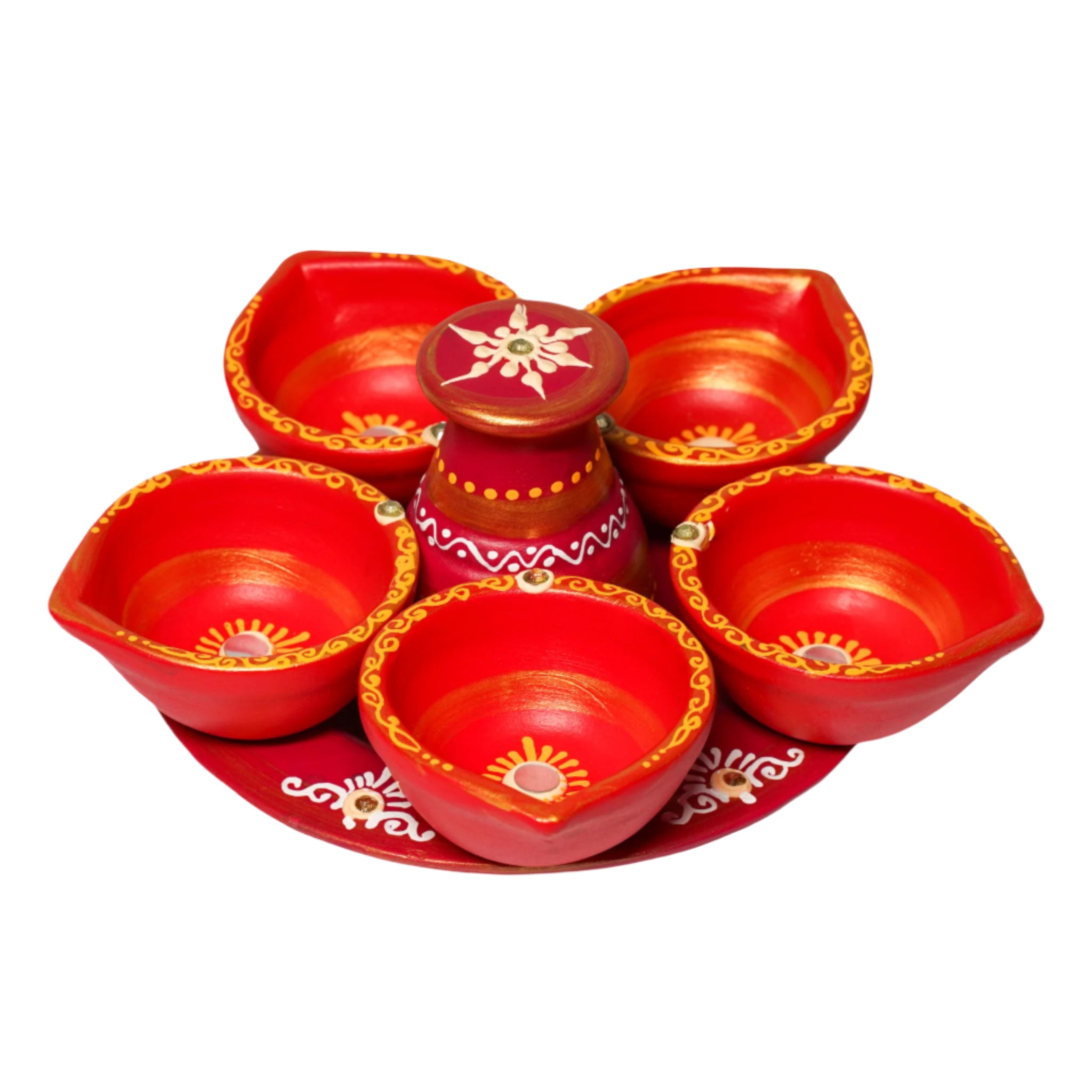 Panchmukhi diya- Five Face Diys Agal Oil Lamp
