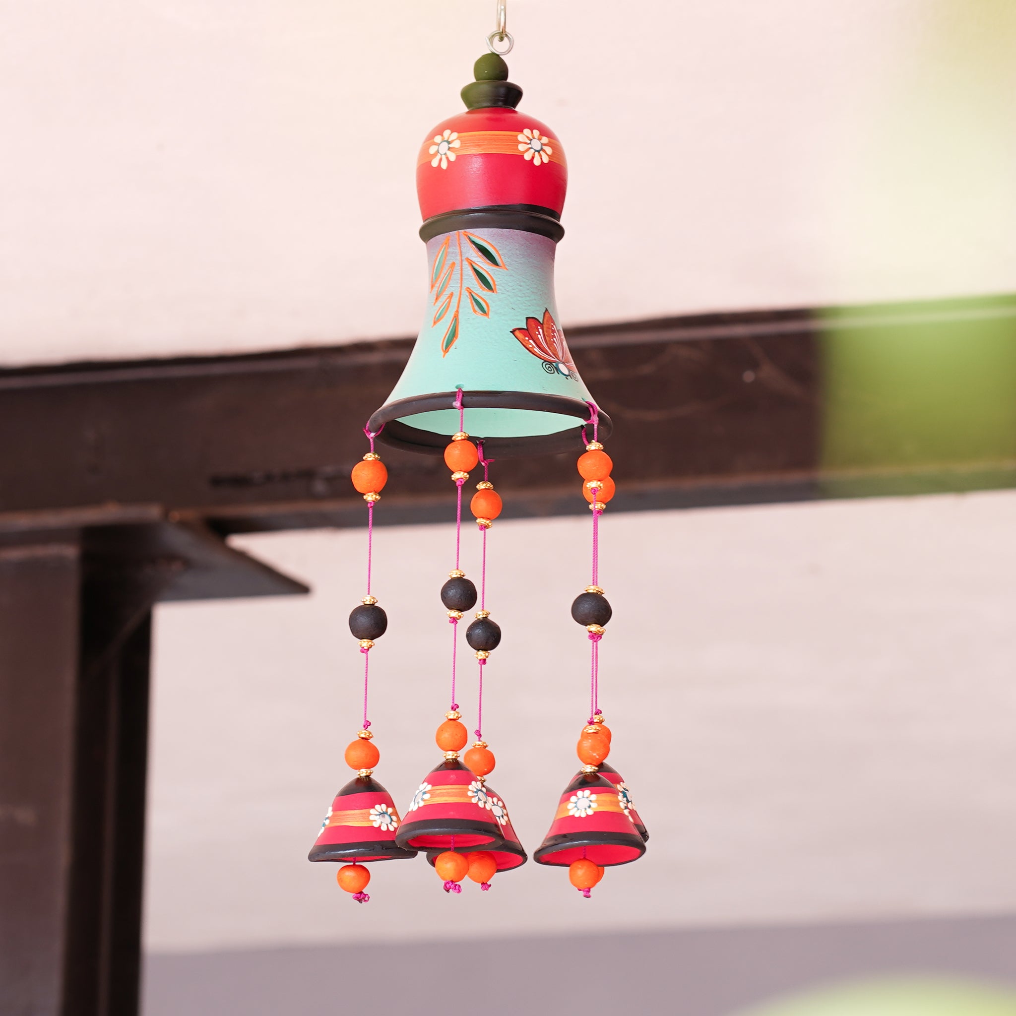 Lotus-Inspired Decorative Hanging Chime with Bells