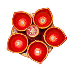 Panchmukhi diya- Five Face Diys Agal Oil Lamp