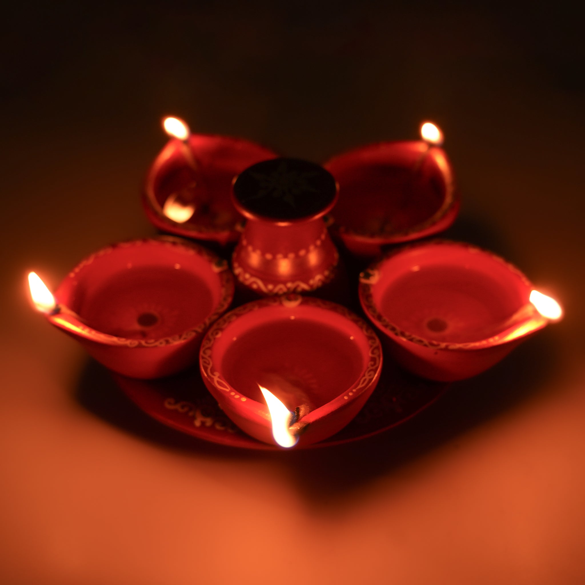 Panchmukhi diya- Five Face Diys Agal Oil Lamp