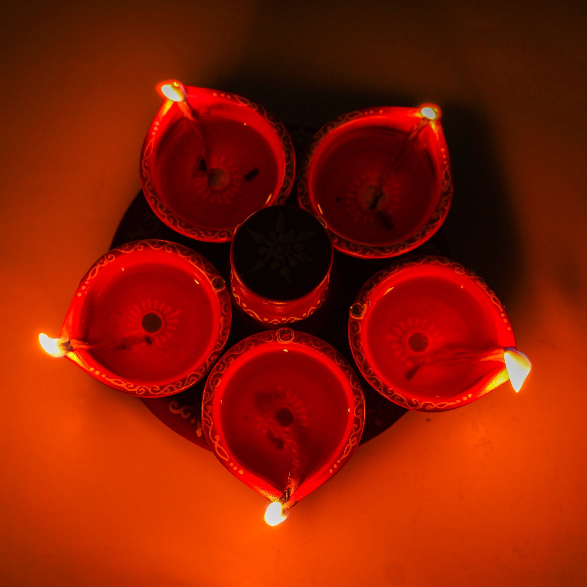 Panchmukhi diya- Five Face Diys Agal Oil Lamp