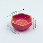 Handmade Terracotta Hexagon Tea Light Candle Holder - Set of 4 (Big)