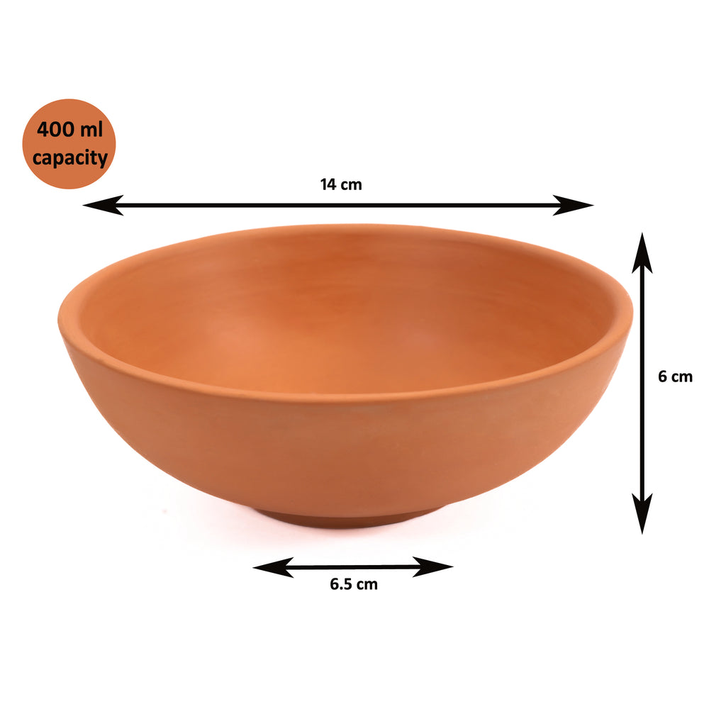 Terracotta Soup Bowl With Spoon 400ml