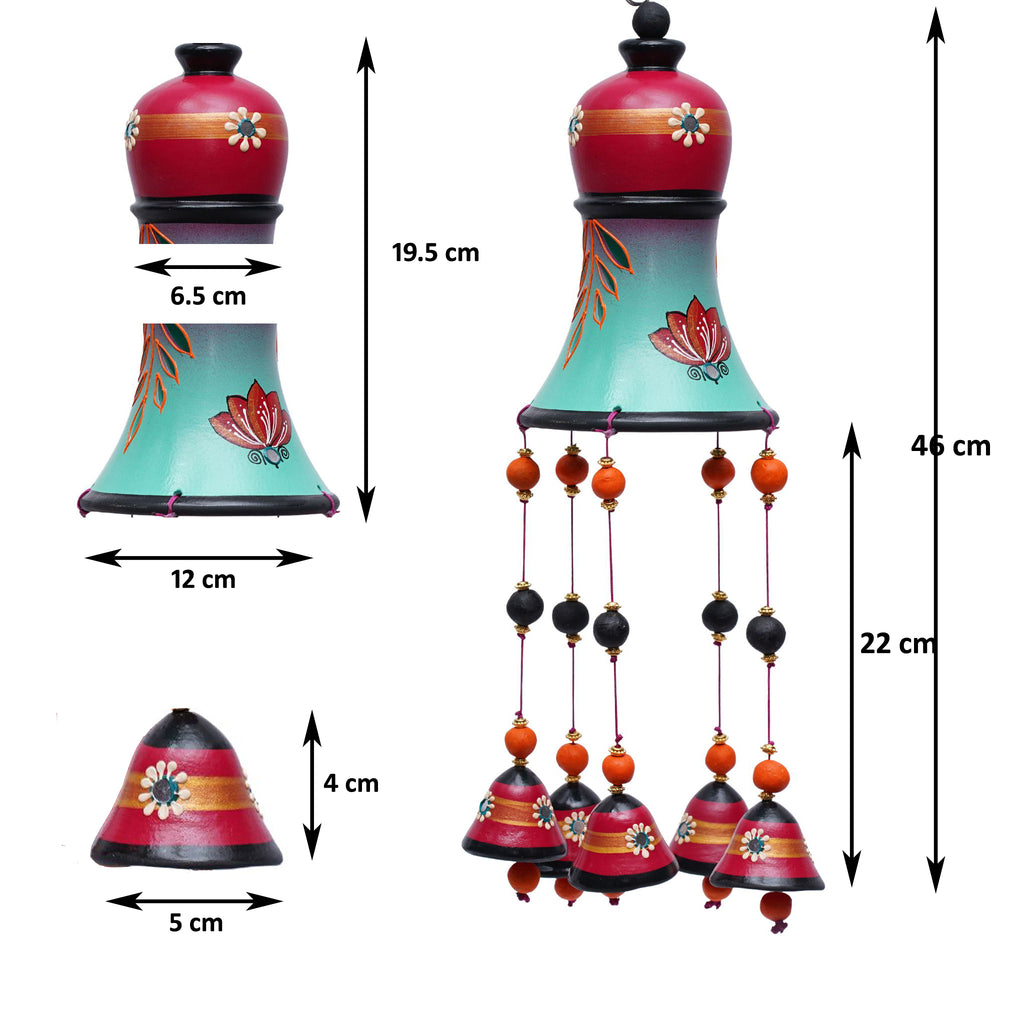 Lotus-Inspired Decorative Hanging Chime with Bells