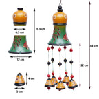Artisanal Terracotta Wind Chime with Beads & Bells