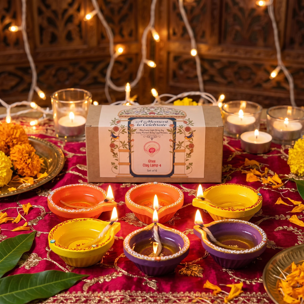 Golden Glow Agal/diya Gift Box – Set of 6 (big)