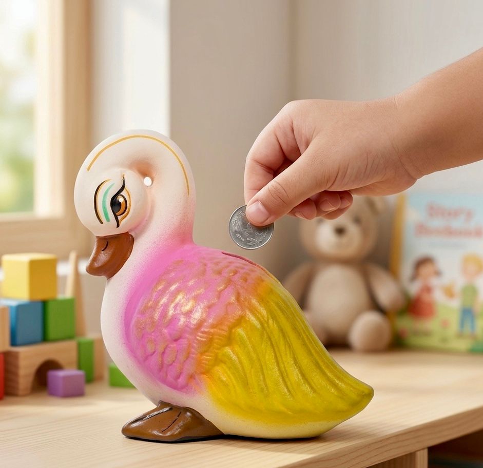 Charming Duck Coin Bank – Hand-Painted Savings Buddy
