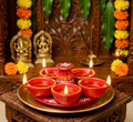 Panchmukhi diya- Five Face Diys Agal Oil Lamp